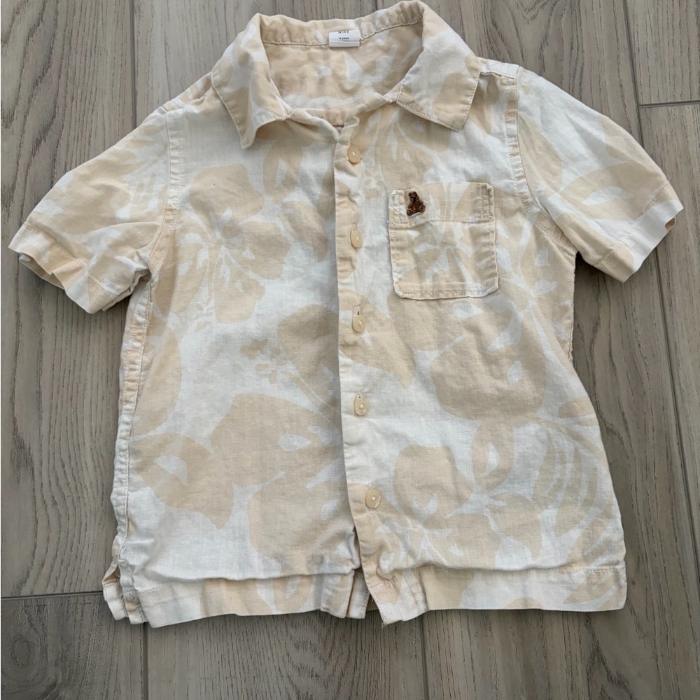 Gap Button Down Floral and Leaf Print Kids Shirts Set - Picture 8 of 9